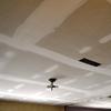 Residential interior ceiling drywall in progress